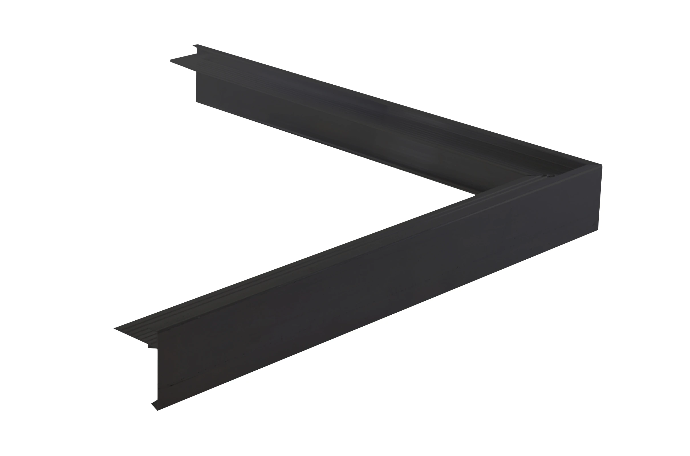 Daktrim Buitenhoek Aluminium Zwart 4.5 x 4.5 x 50 cm - Afbeelding 1